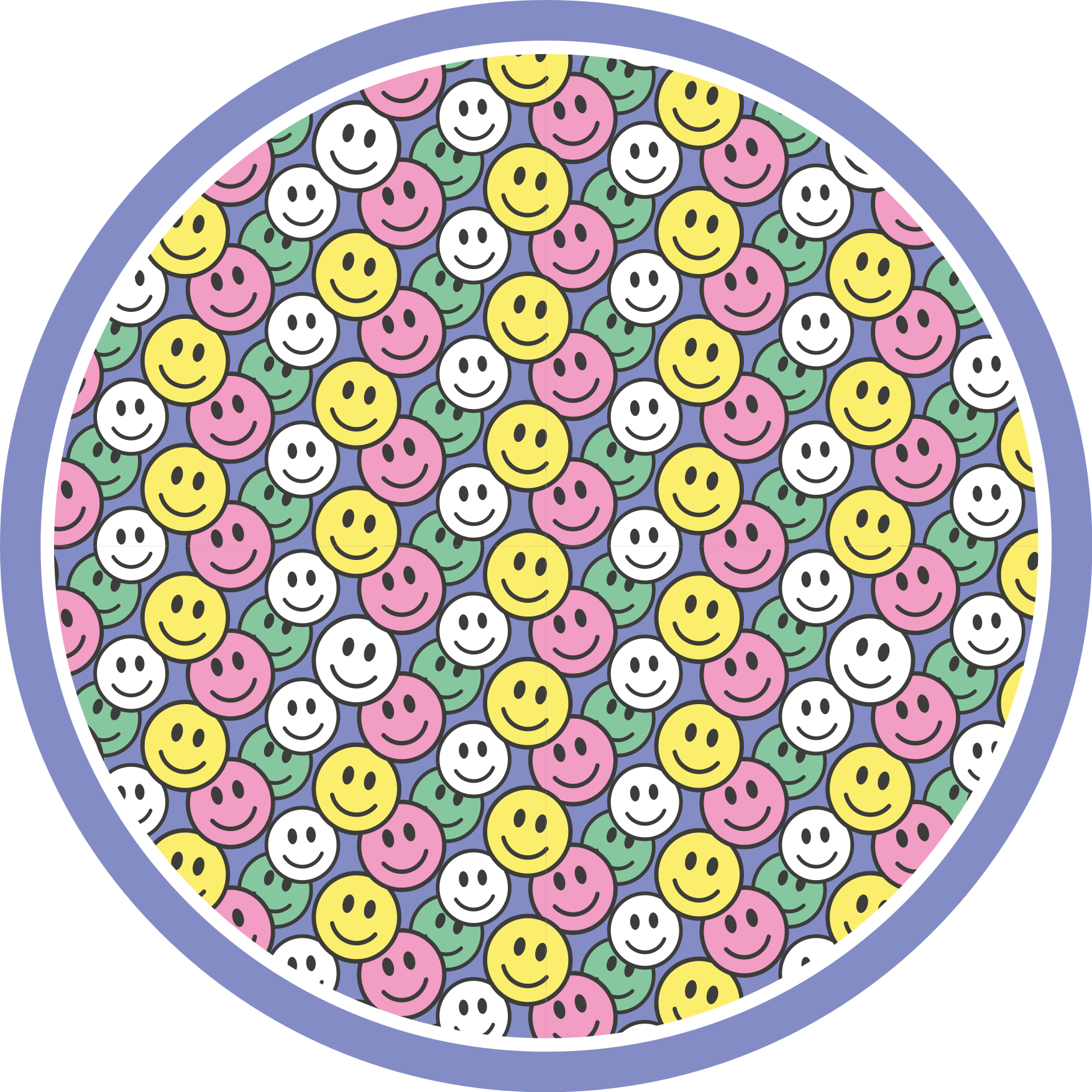 Glade smiley-ansigter vinyl tæppe - TenStickers