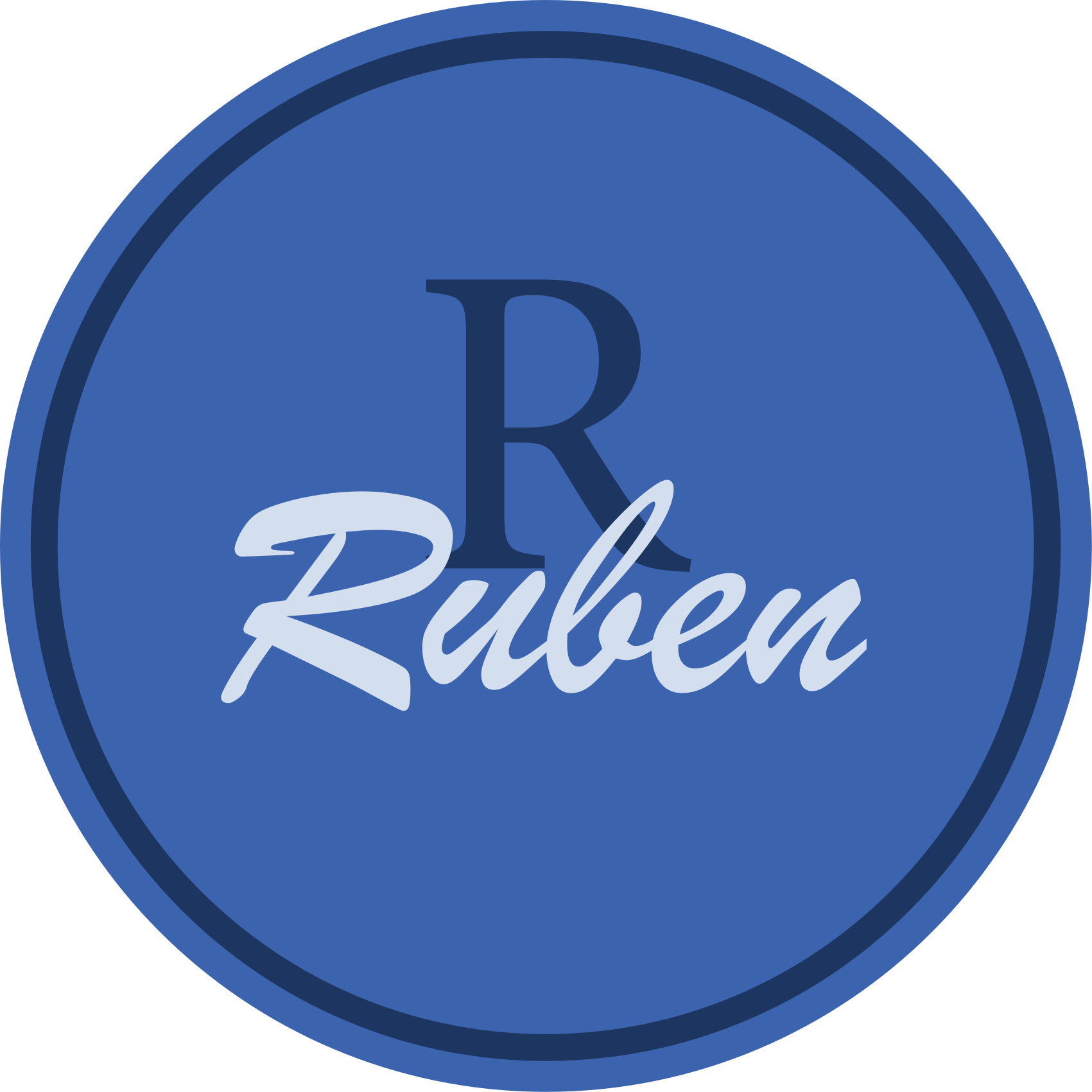 Blå baggrund med indledende personlig dækkeservietter - TenStickers