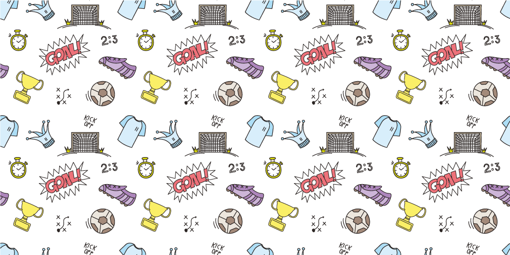 Tema for sportslige symboler vinyl tæppe med spil - TenStickers