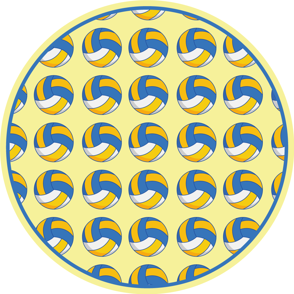 Volleyballmotiv vinyl tæppe med spil - TenStickers