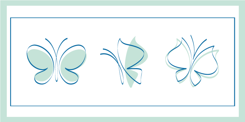 Sommerfugletriomotiv vinyltæpper med dyr - TenStickers