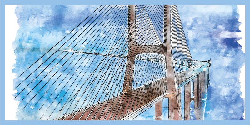 Bridge lissabon portugal rektangulært tæppe - TenStickers