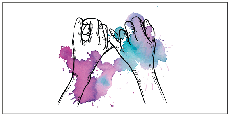 Farverig håndbevægelse vinyl tæppe til teenagere - TenStickers