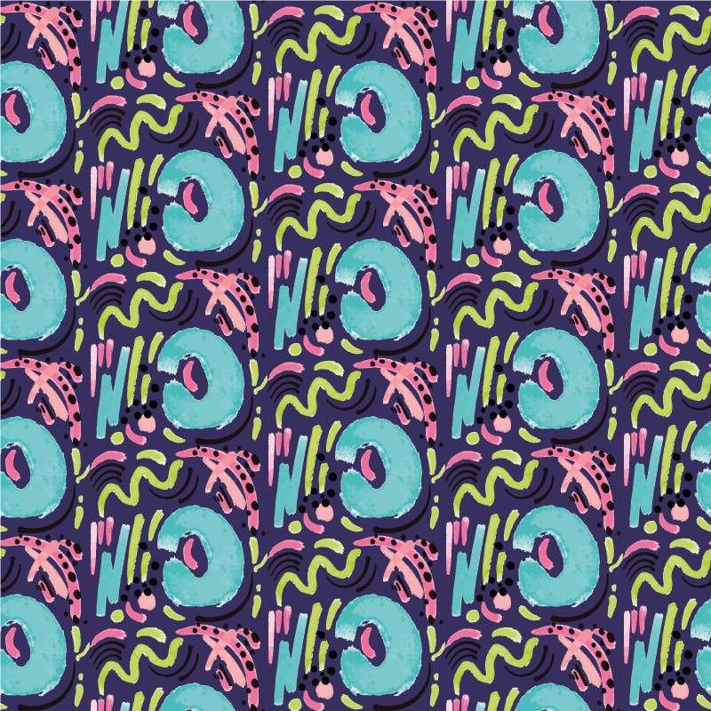 Legende farverigt mønster vinyl tæppe - TenStickers