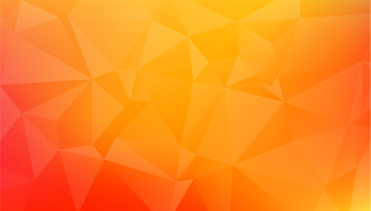 Abstrakt orange geometriske former moderne tæppe - TenStickers