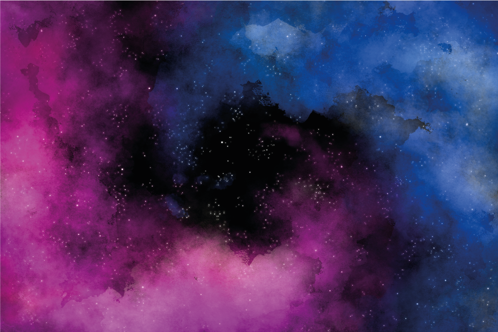 Farvet spiral nebula galaxy moderne tæppe - TenStickers