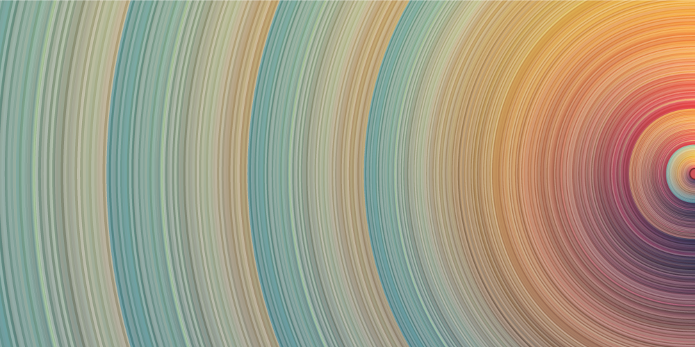 Spiralformede farvebølger minimalistiske vinyl tæppe - TenStickers