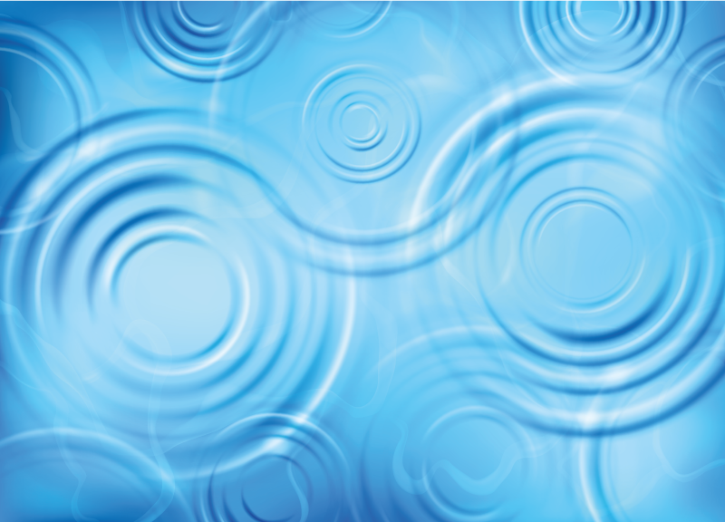 Realistisk vandeffekt blå entréfliser - TenStickers