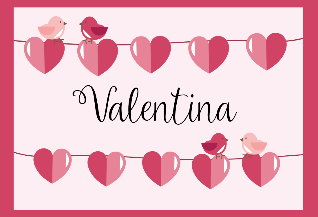 Hjertedesign vinyl tæppe med navn - TenStickers