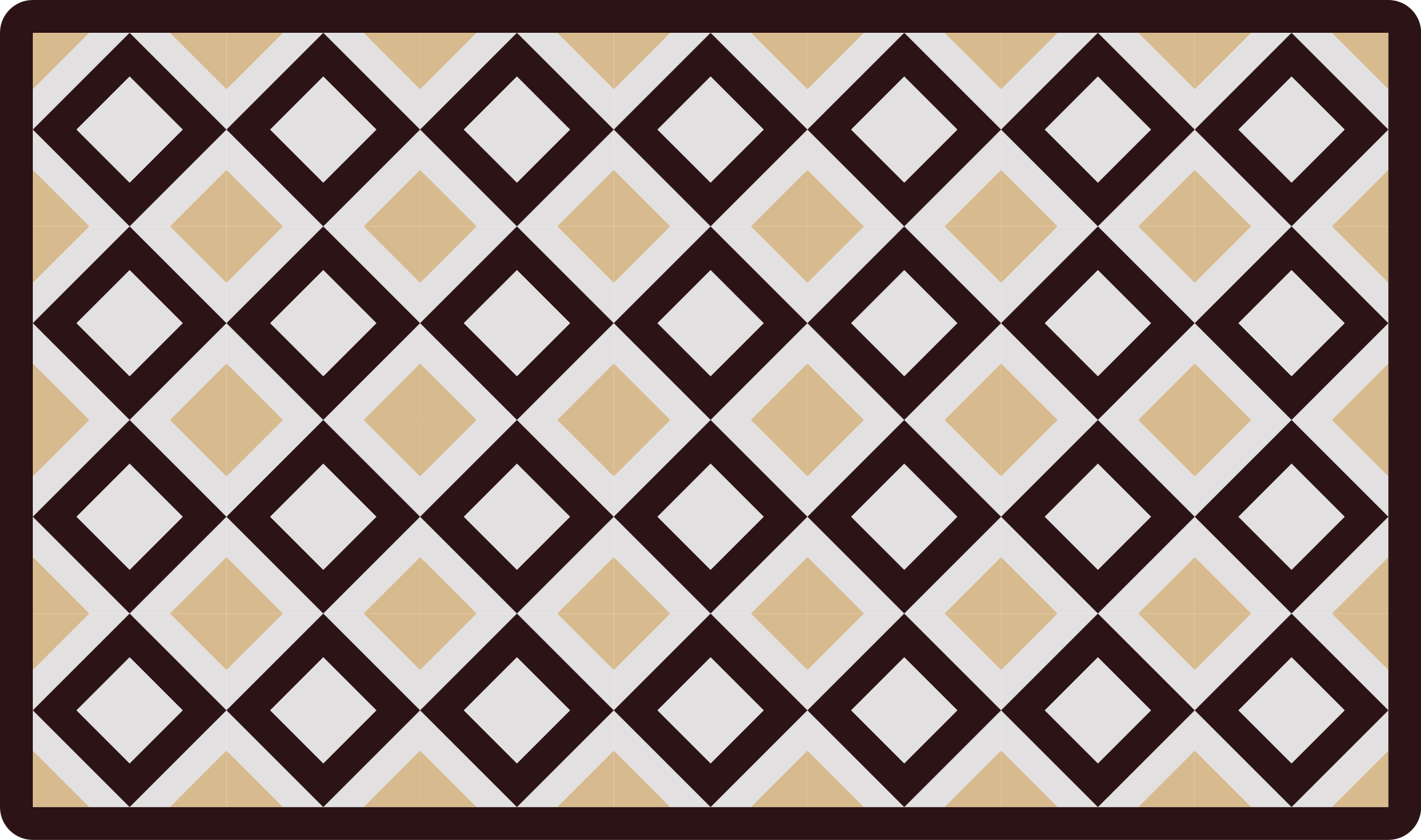 Geometriske vinyl tæppe diamonelement - TenStickers