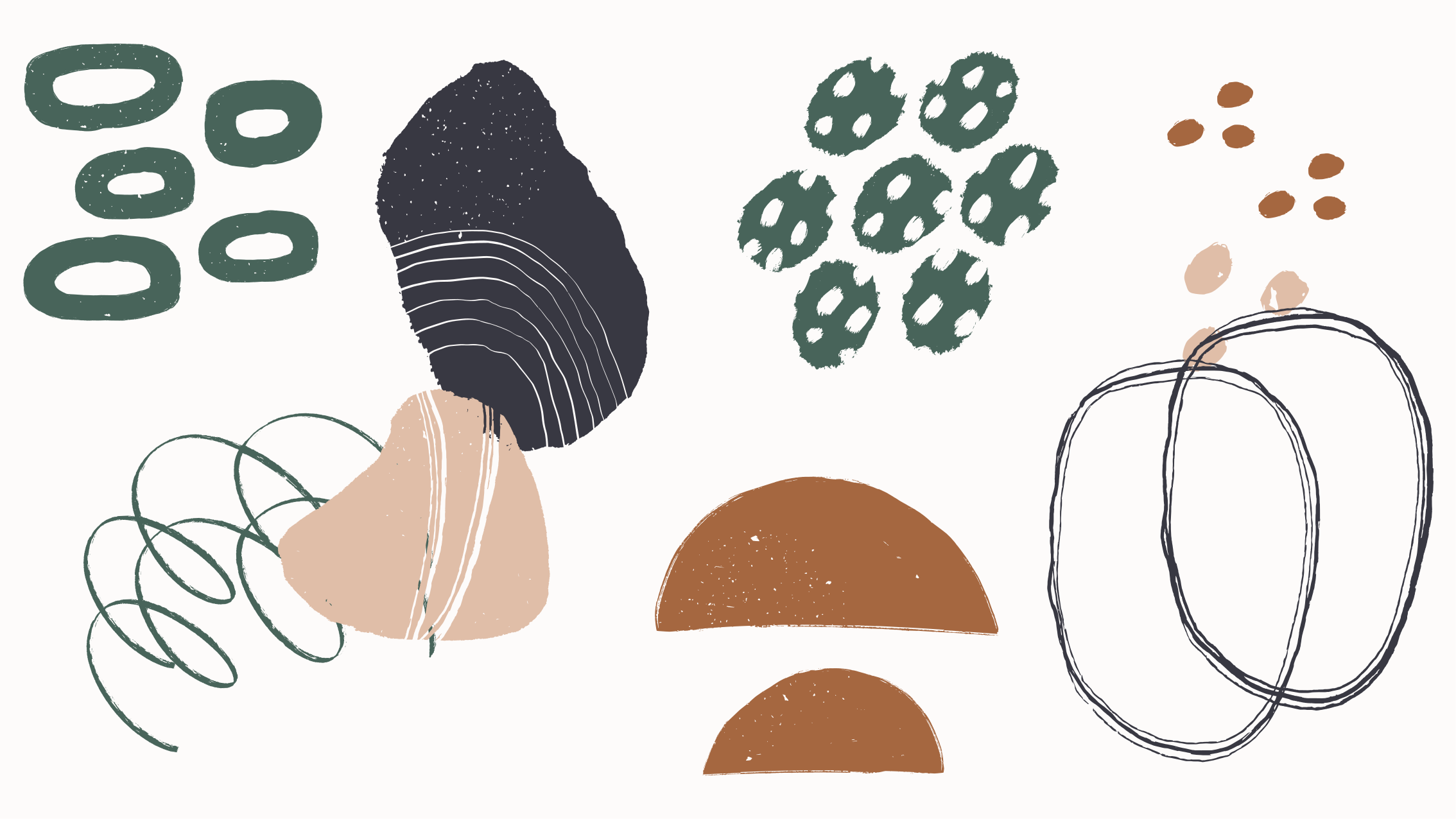 Abstrakte former layout minimalistiske vinyl tæppe - TenStickers