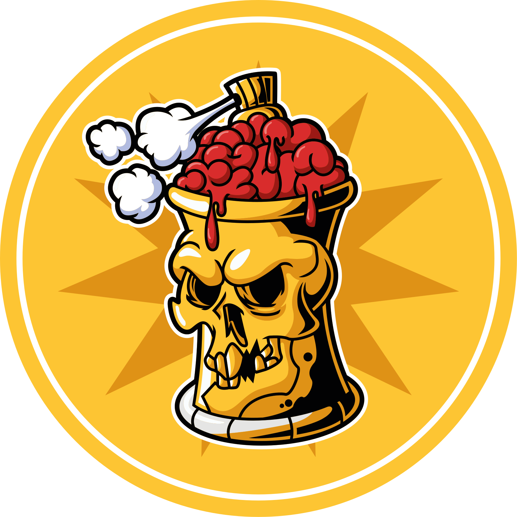 Graffiti kranium spray dåse moderne tæppe - TenStickers