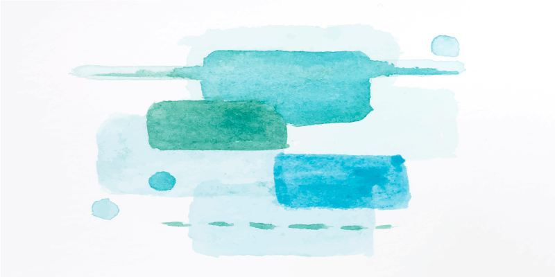 Akvatiske farveblokke vinyl tæppe til stuen - TenStickers