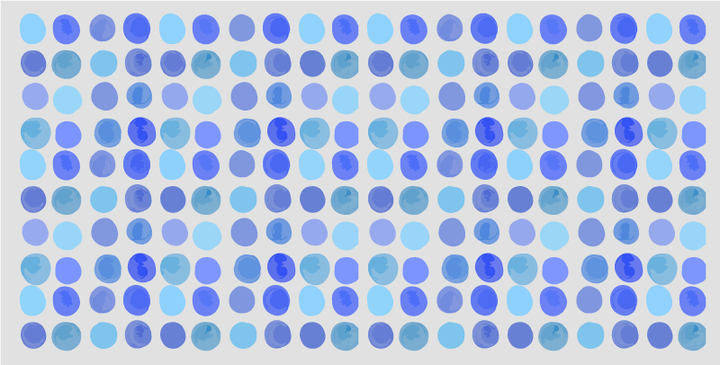 Blå prik mønster vinyl tæppe til badeværelset - TenStickers