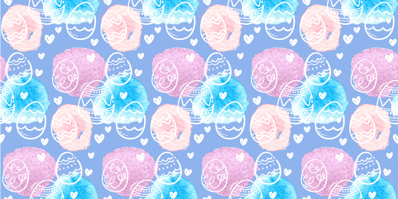 Farverige påskeæg vinyl tæppe - TenStickers