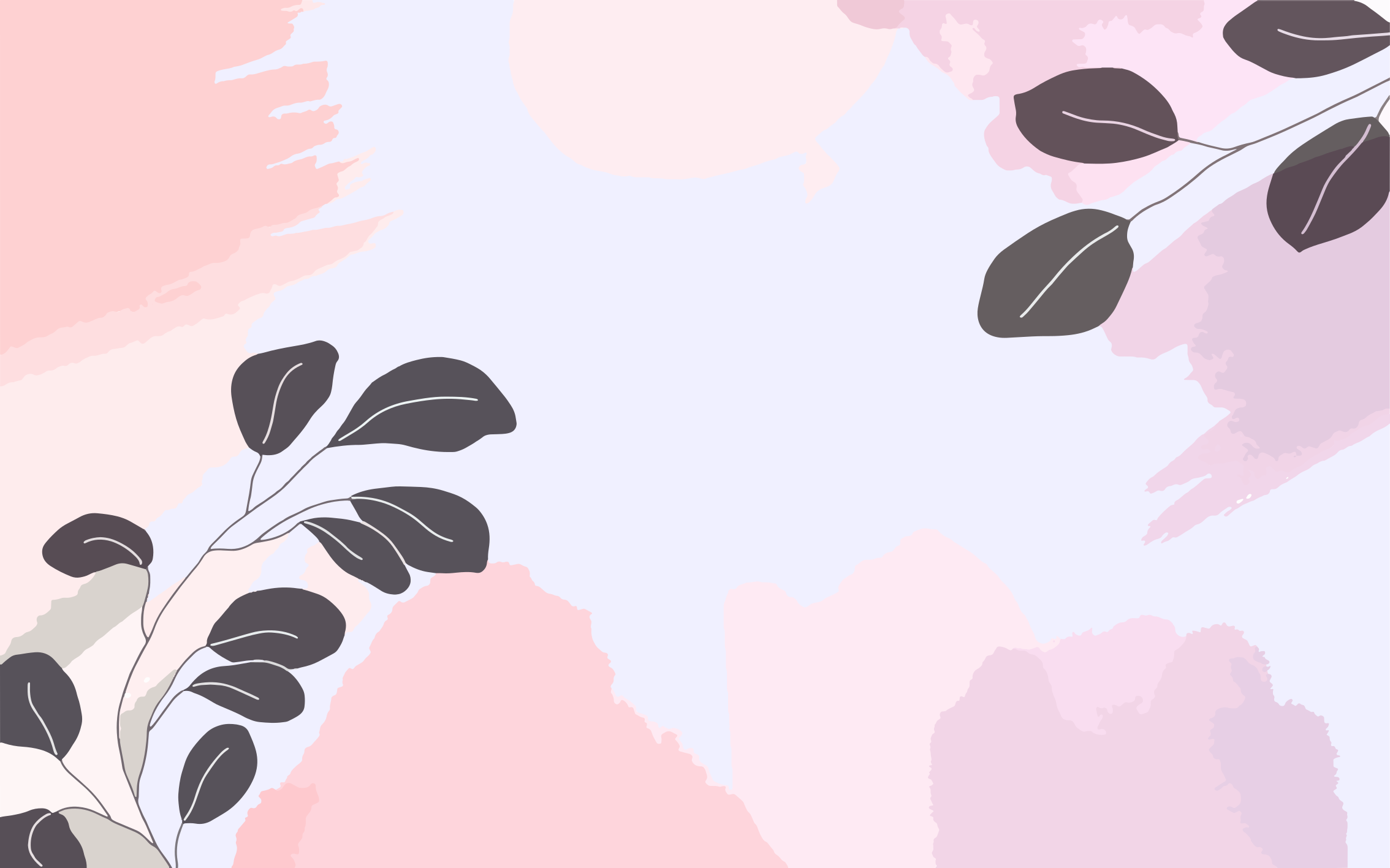 Elegant bladmønster Blomster og planter vinyltæppe - TenStickers