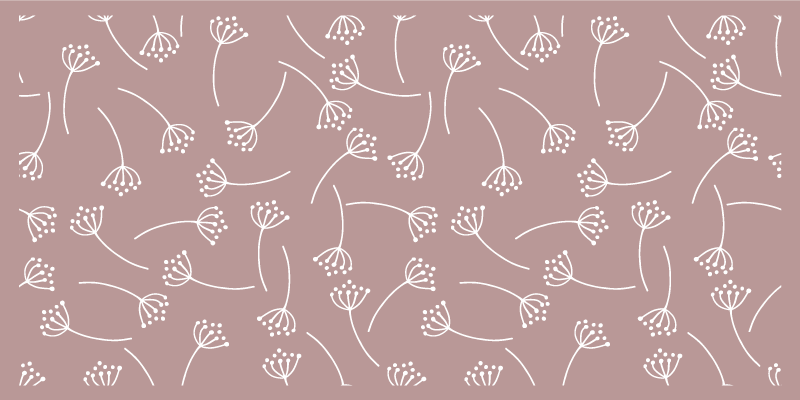 Blødt blomstermønster natur vinyl tæppe - TenStickers