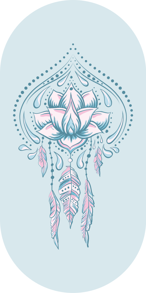 Lotusmønster mandala vinyl tæppe - TenStickers