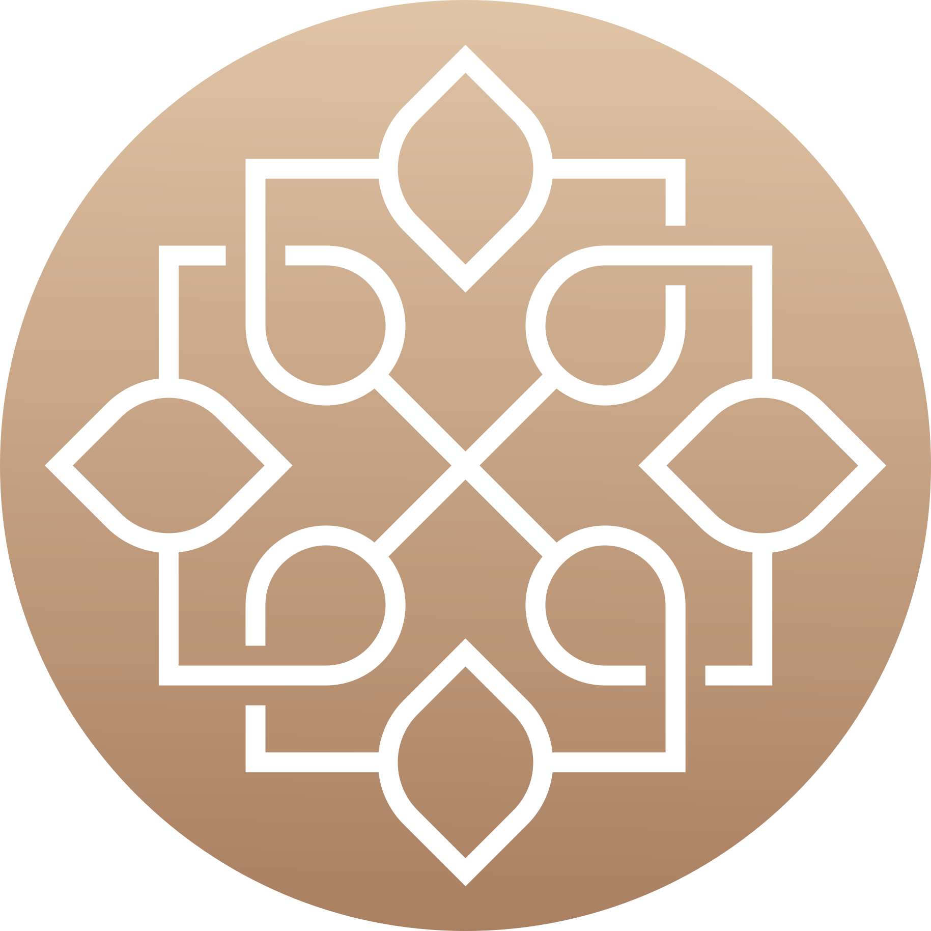 Brunt og hvidt motiv mandala vinyl tæppe - TenStickers