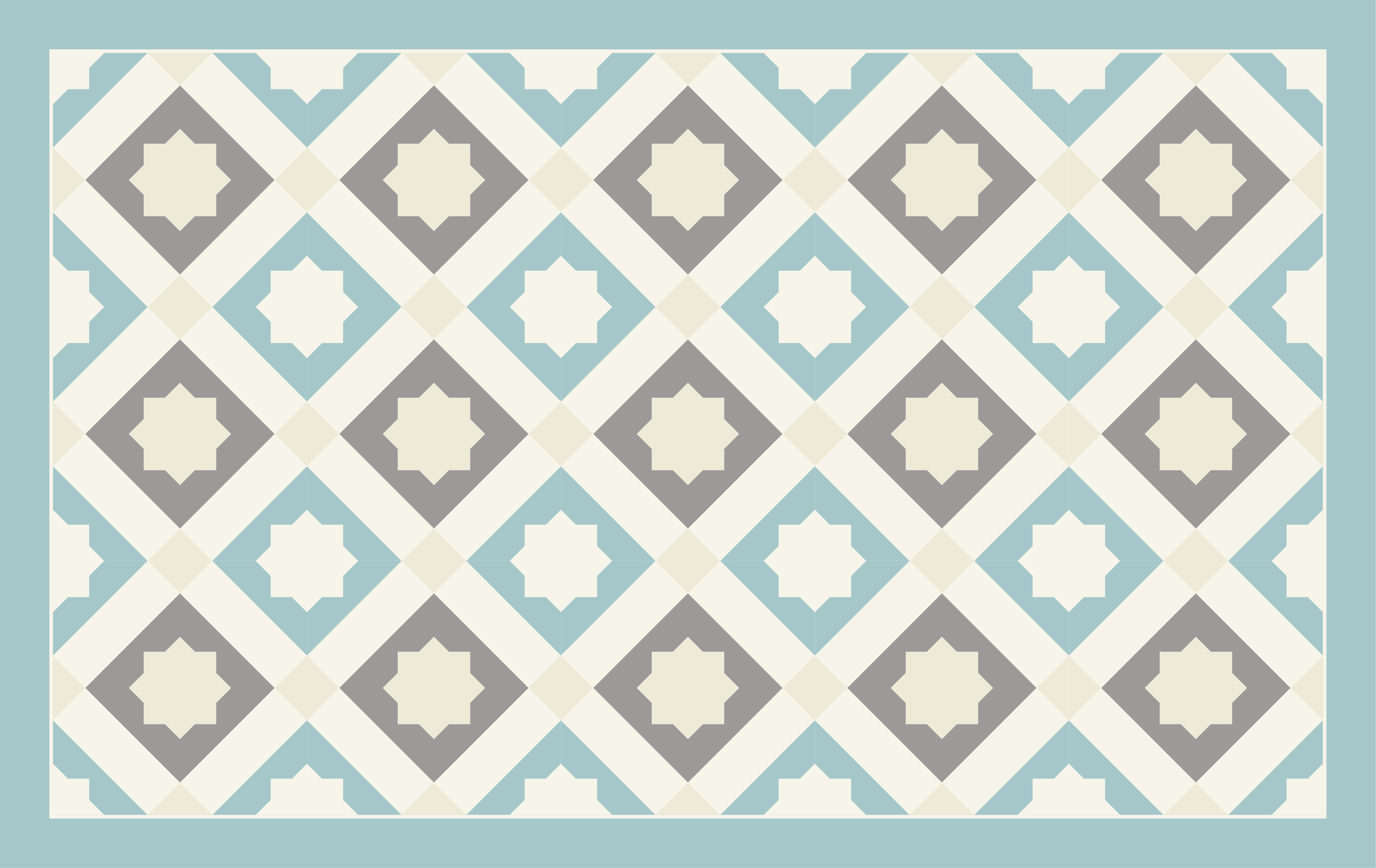 Elegant stjernemotiv vinyl tæppe med fliseeffekt - TenStickers