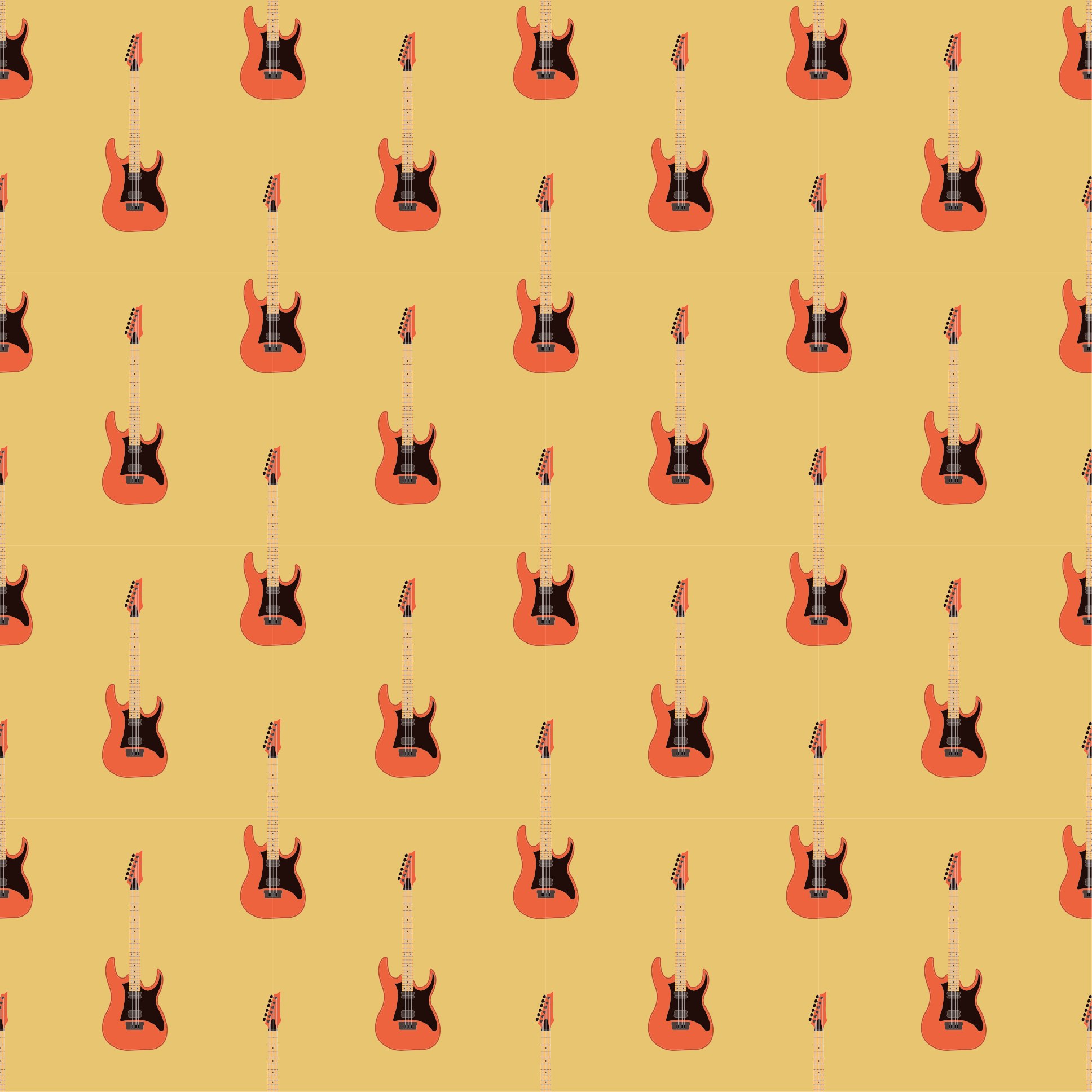 Elektrisk guitarfokus vinyl tæppe til teenagere - TenStickers