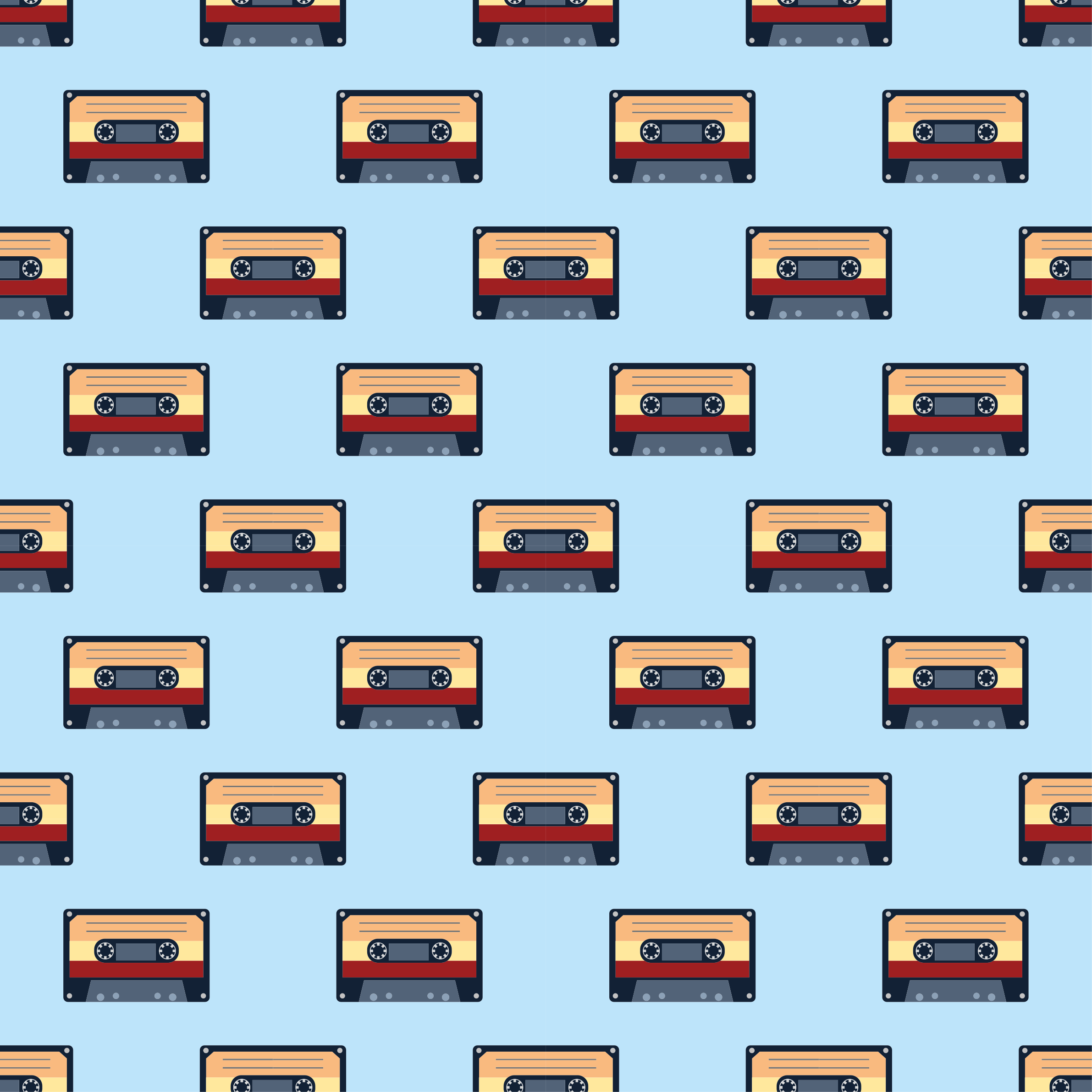 Vinyl tæppe med vintage kassette idé - TenStickers