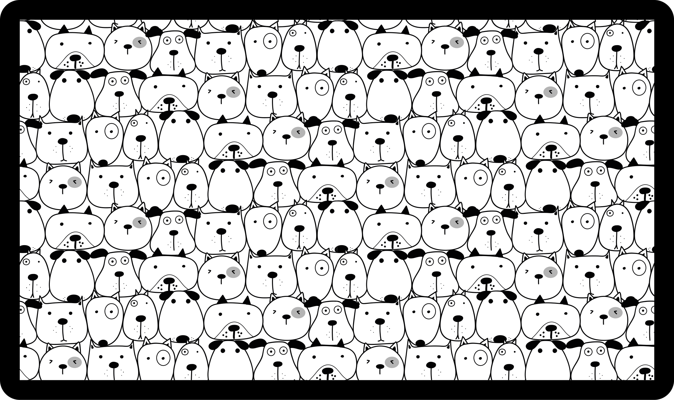 Fantastisk håndtegnet hundetæppe med dyremønster - TenStickers