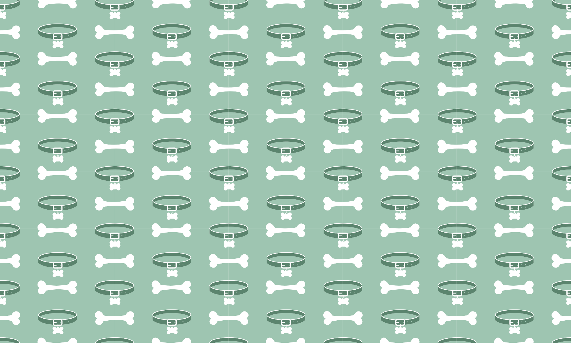 Hundeknoglemønster vinyltæpper med dyr - TenStickers