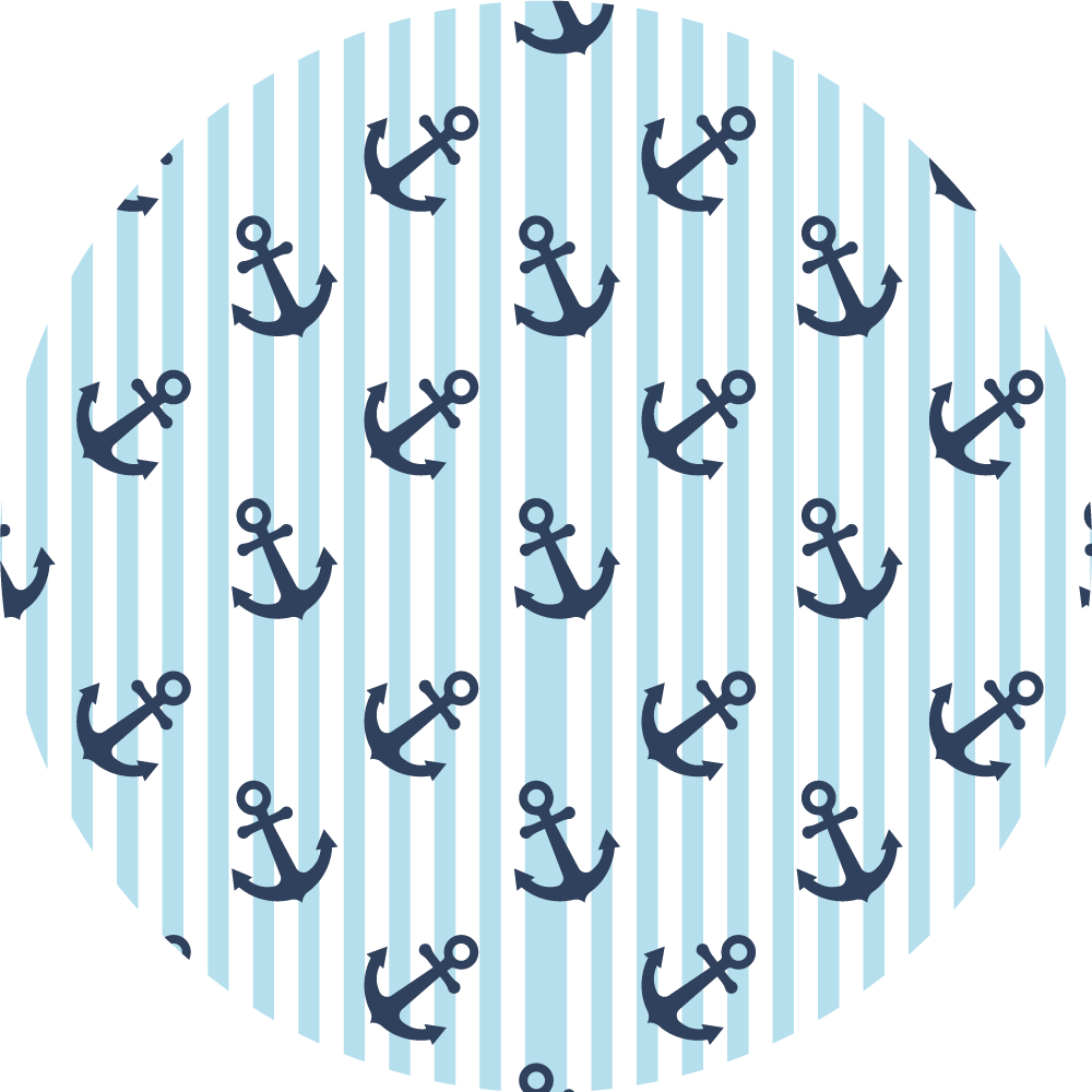 Vinyl tæppe med nautisk anker mønster - TenStickers