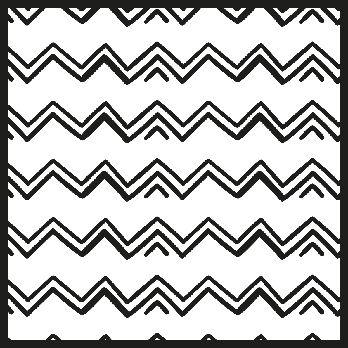 Zigzag-stil geometriske vinyl tæppe - TenStickers