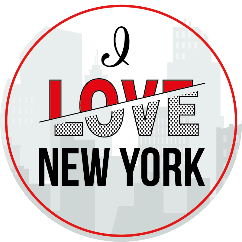 Jeg elsker new york vinyl tæppe med sætninger - TenStickers