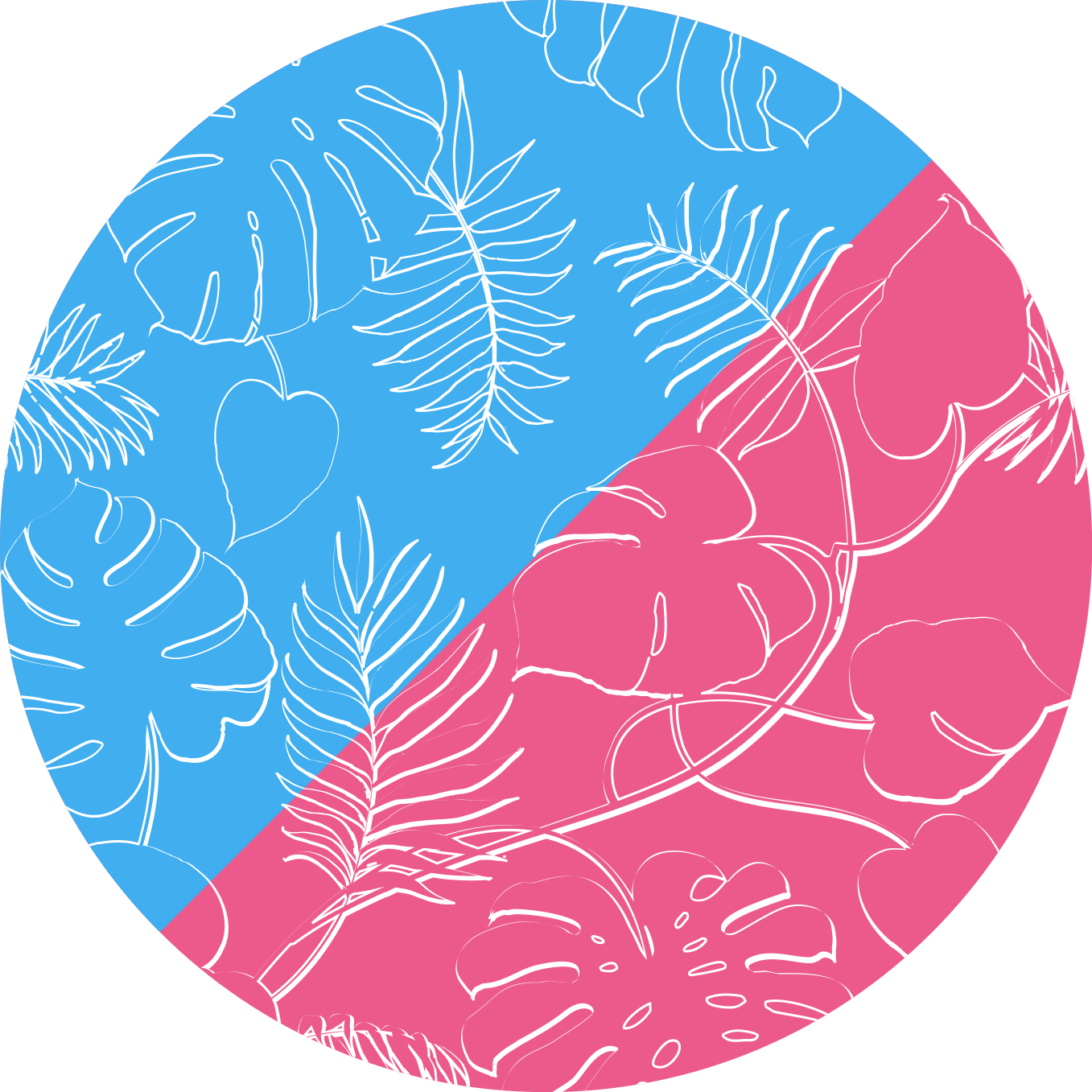 Natur vinyl tæppe blomstrende tropisk design - TenStickers