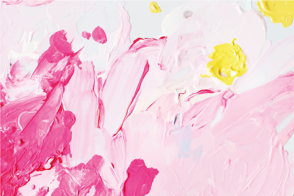 Abstrakte blomsterfarver natur vinyl tæppe - TenStickers