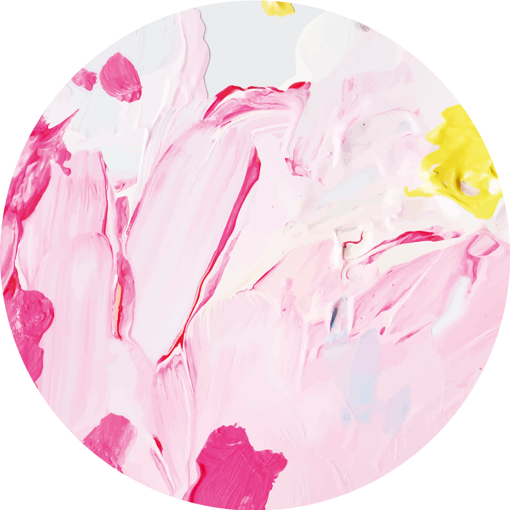 Abstrakt blomsterstænk Blomster og planter vinyltæppe - TenStickers