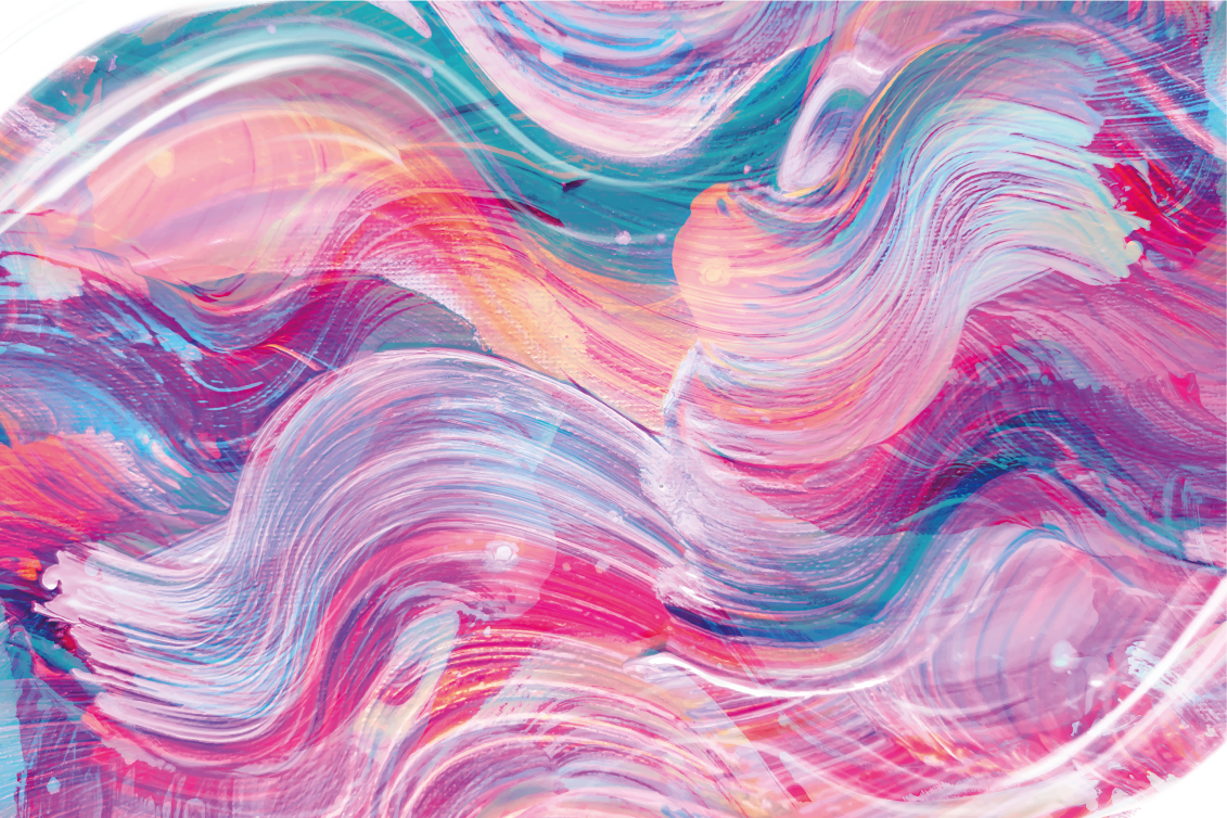 Levende abstrakte kurver vinyl tæppe - TenStickers