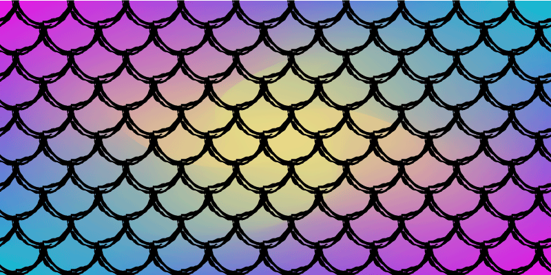 Farverigt skalamønster vinyl tæppe - TenStickers