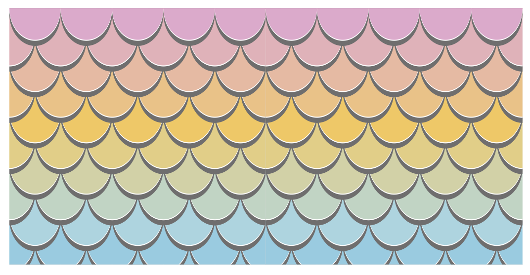 Farverigt skalamønster tekstur vinyl tæppe - TenStickers