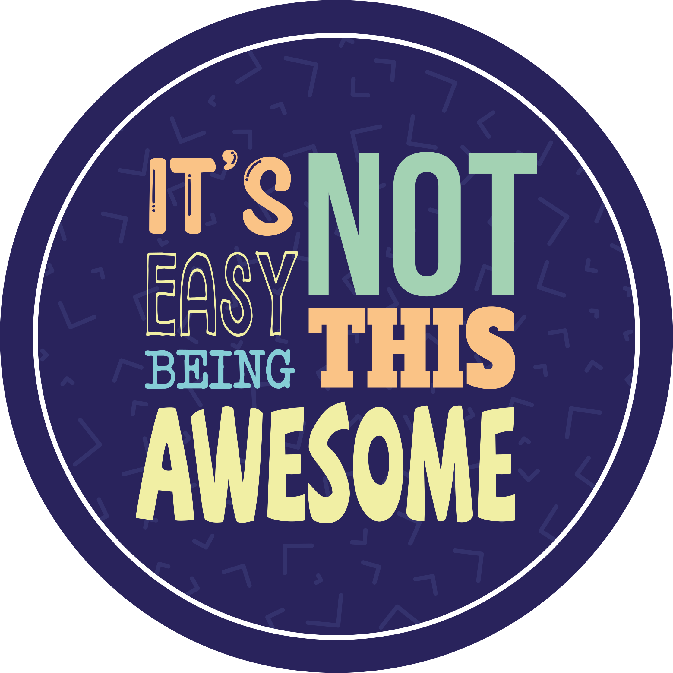 Ikke let at være så fantastisk vinyl tæppe med sætninger - TenStickers