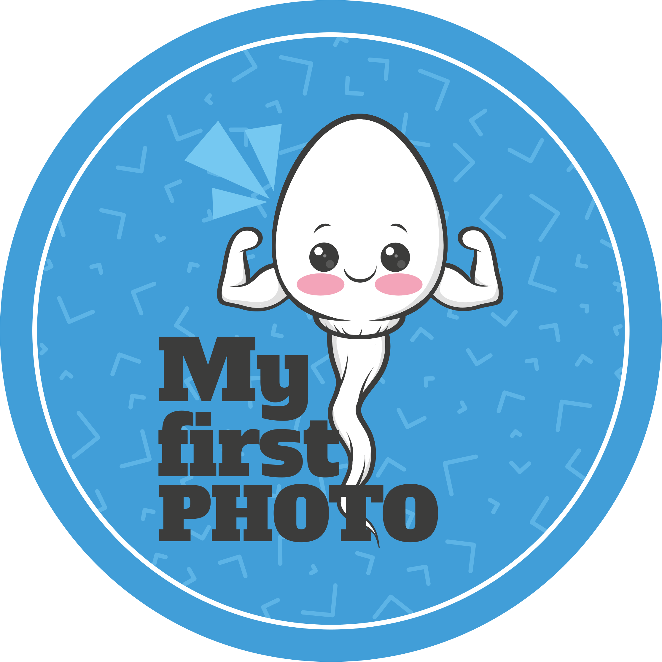 Mit første foto vinyl tæppe med sætninger - TenStickers