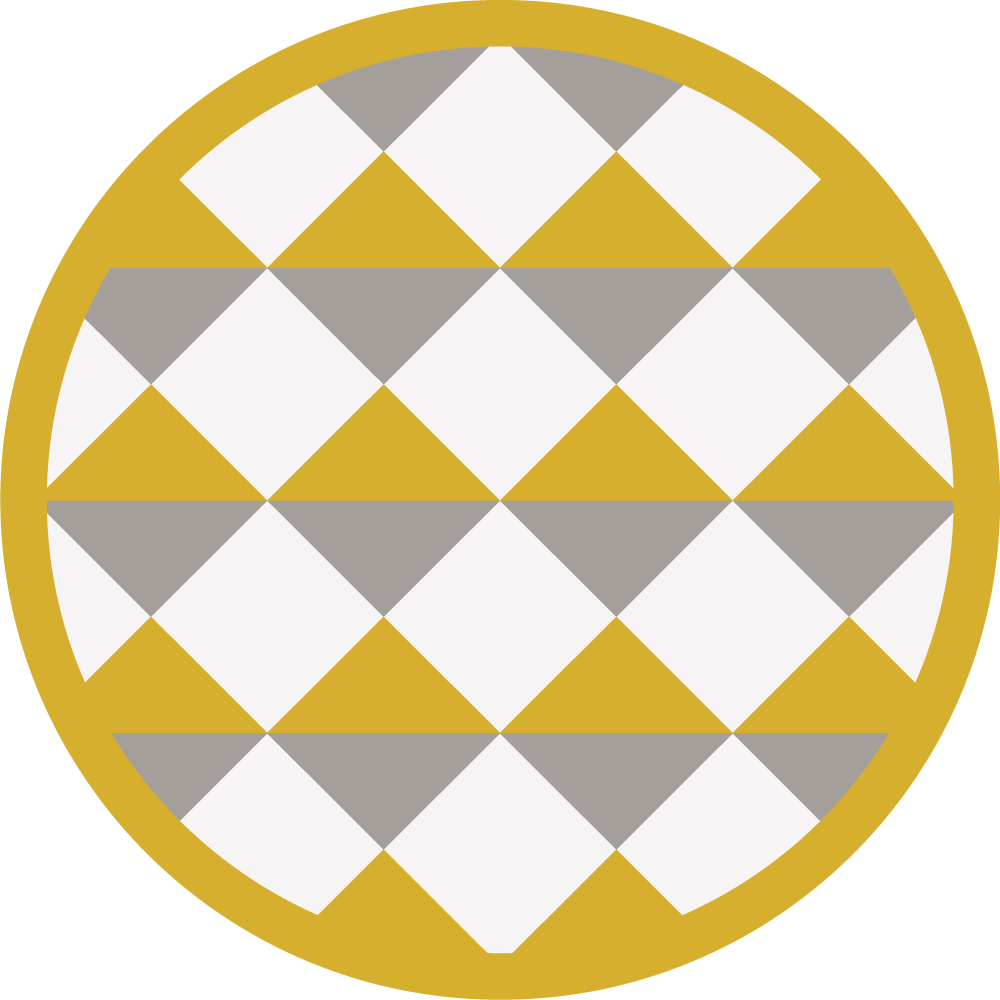 Diamantmønster cirkel geometriske vinyl tæppe - TenStickers