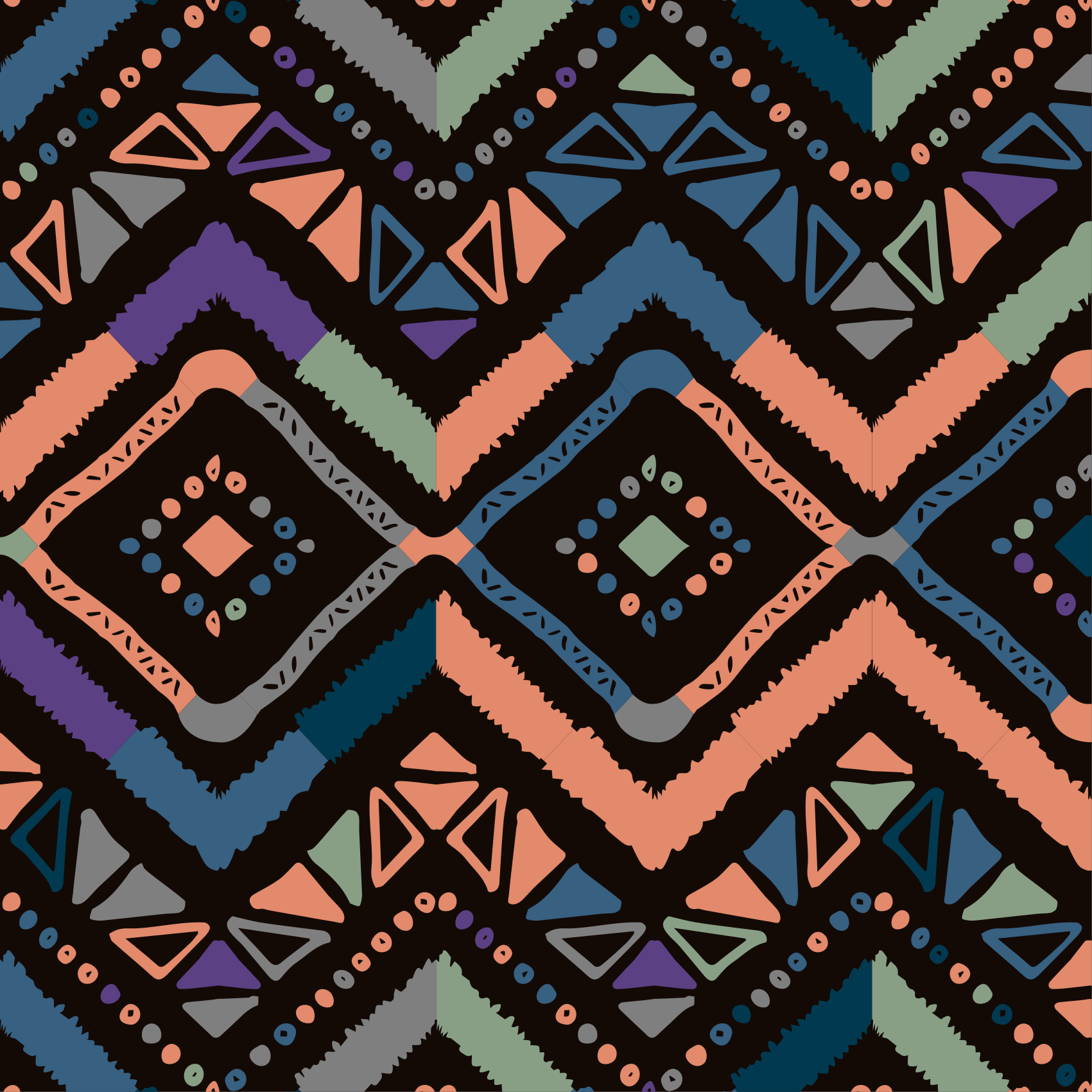 Geometriske farvesektioner skandinaviske vinyl tæppe - TenStickers