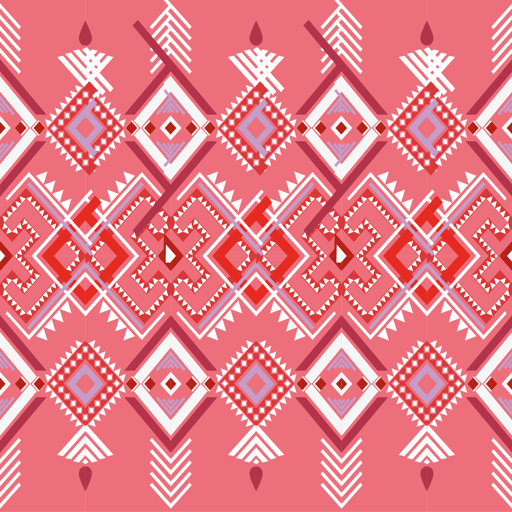 Stammemønster mosaik etniske vinyltæppe - TenStickers