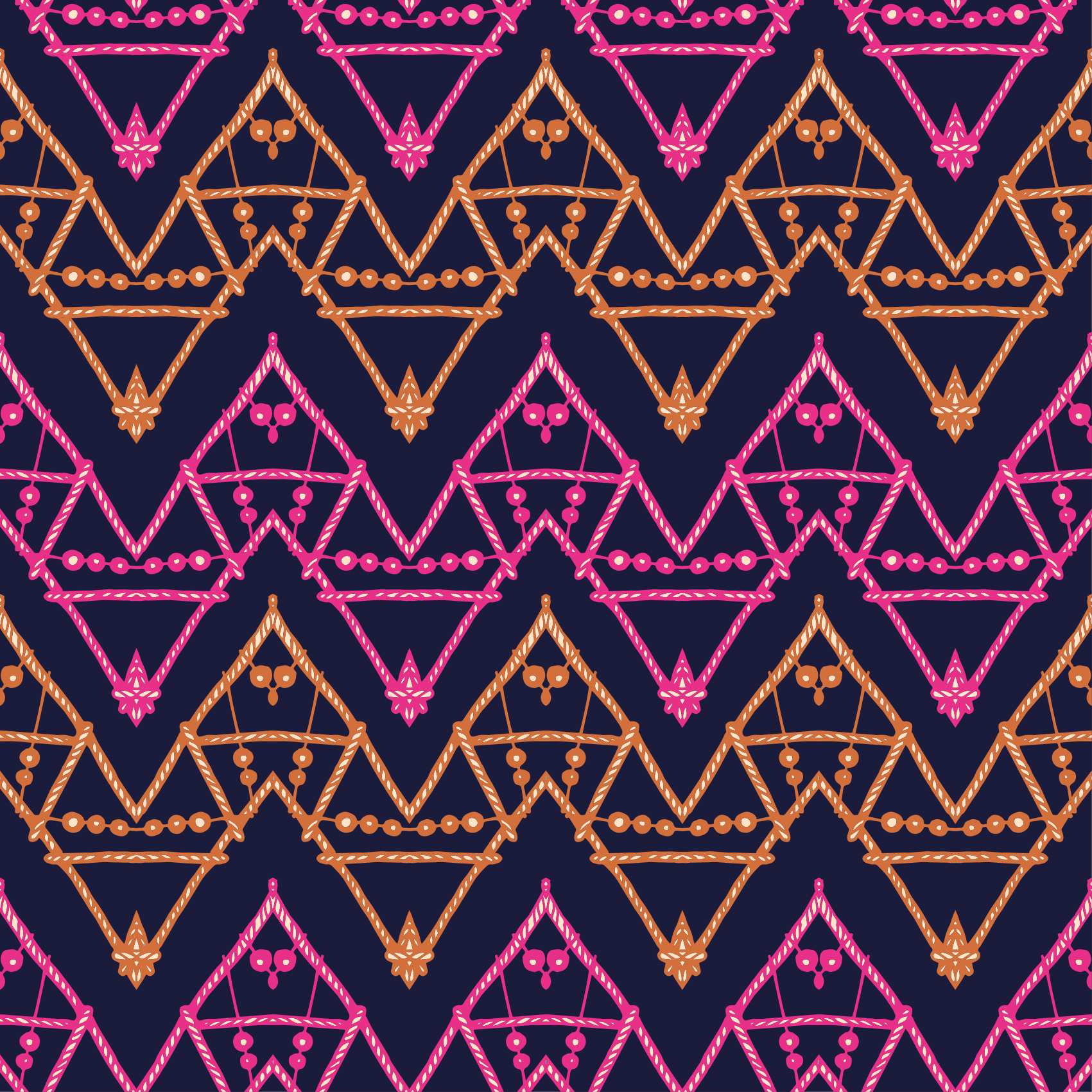 Farverigt stammemønster etniske vinyltæppe - TenStickers