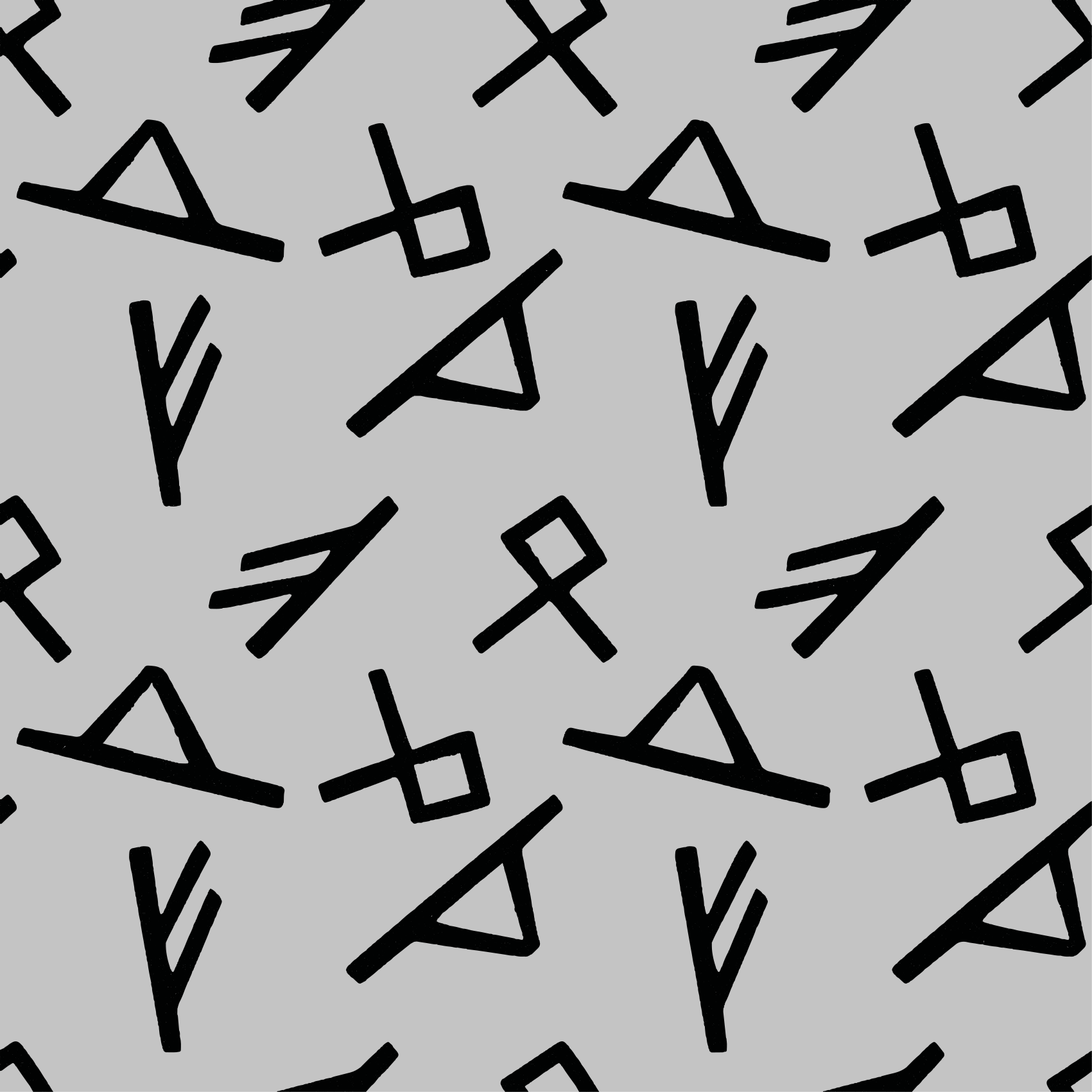 Stilfulde sorte former geometriske vinyl tæppe - TenStickers