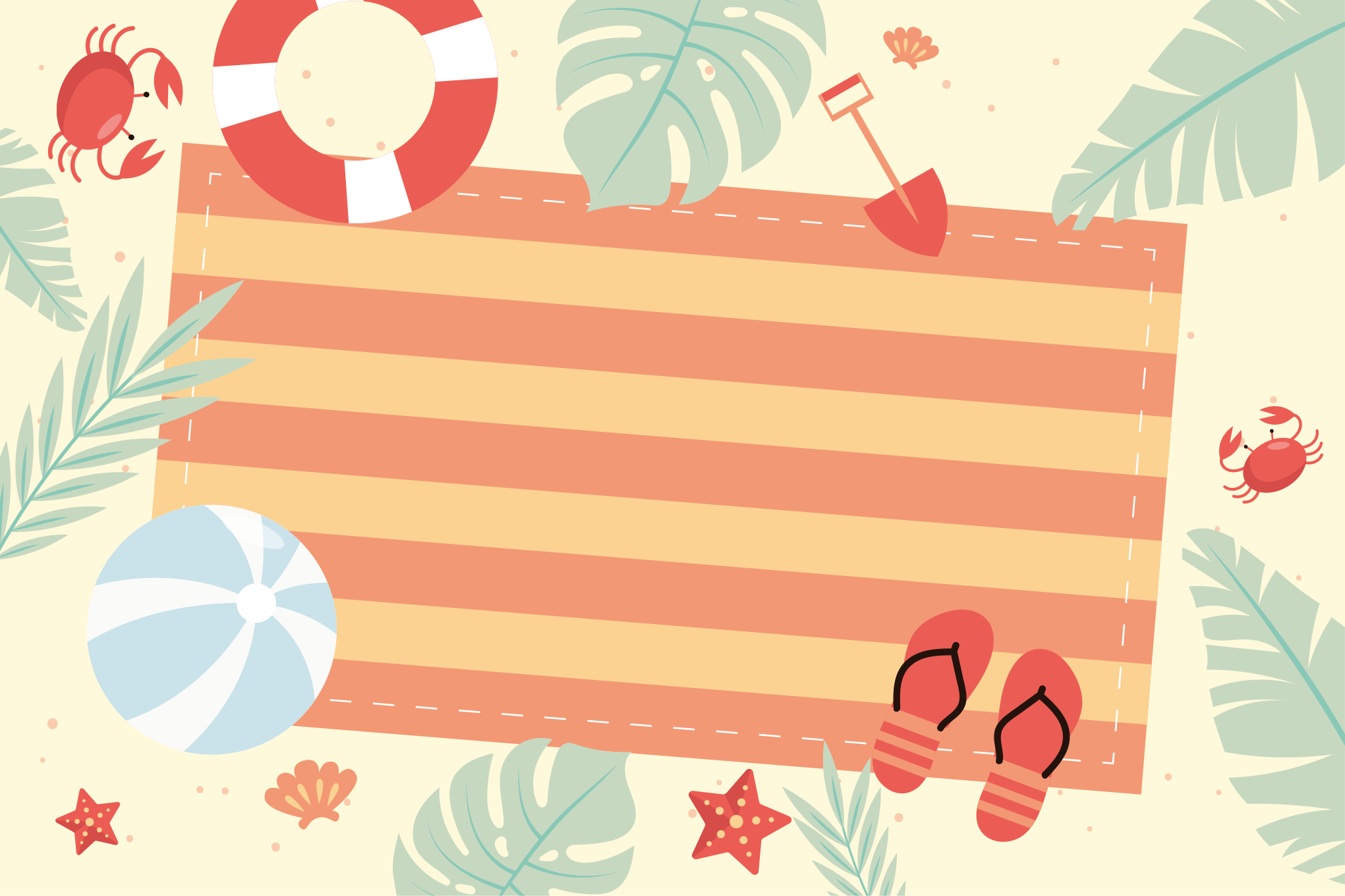 Sommerstemningsscene vinyl tæppe - TenStickers