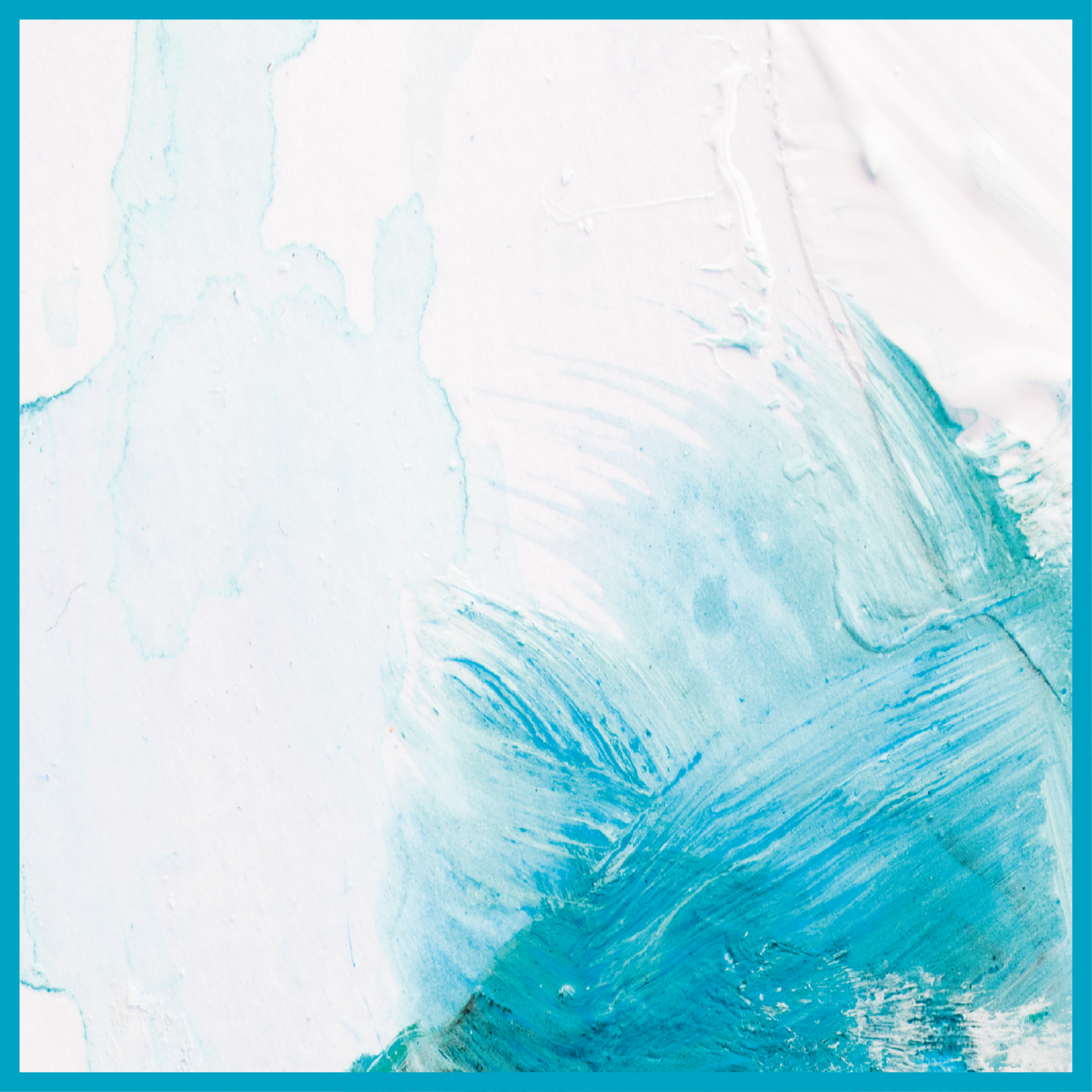 Aqua penselstrøg tekstur vinyl tæppe - TenStickers