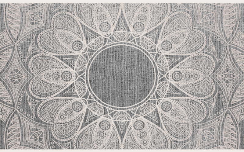 Sofistikeret rundt motiv mandala vinyl tæppe - TenStickers