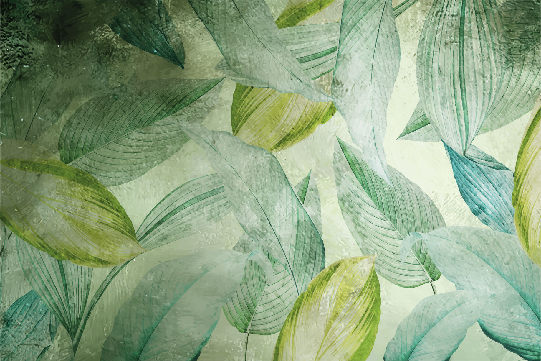 Levende grønt motiv natur vinyl tæppe - TenStickers