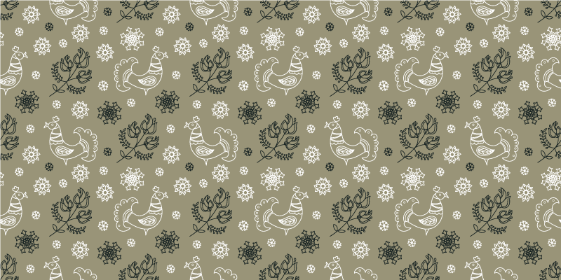 Charmerende dyremotiver vinyl tæppe med navn - TenStickers