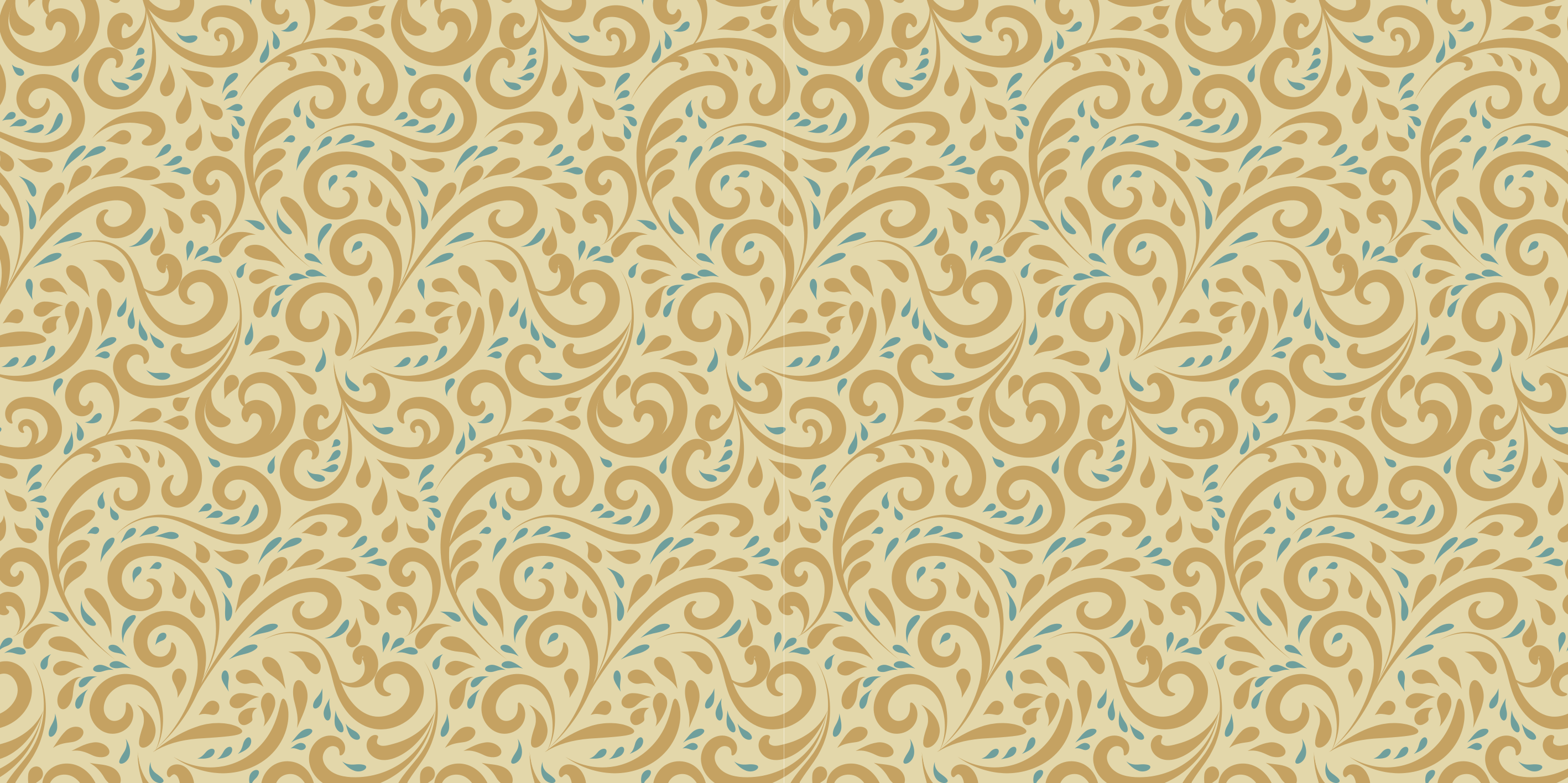 Botanisk hvirvelelement Blomster og planter vinyltæppe - TenStickers